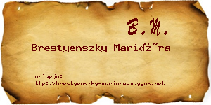 Brestyenszky Marióra névjegykártya